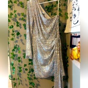 Silver Sequin Dress